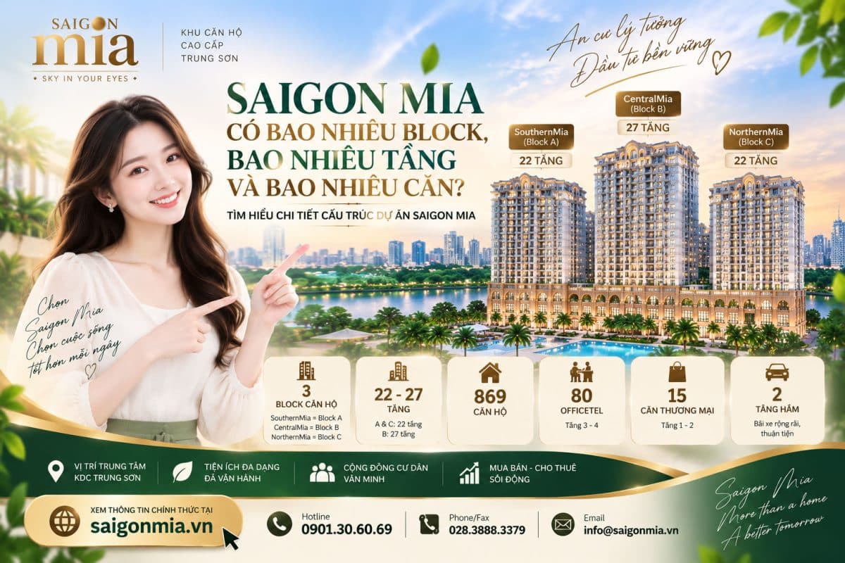 Saigon Mia Có Bao Nhiêu Block, Bao Nhiêu Tầng Và Bao Nhiêu Căn?